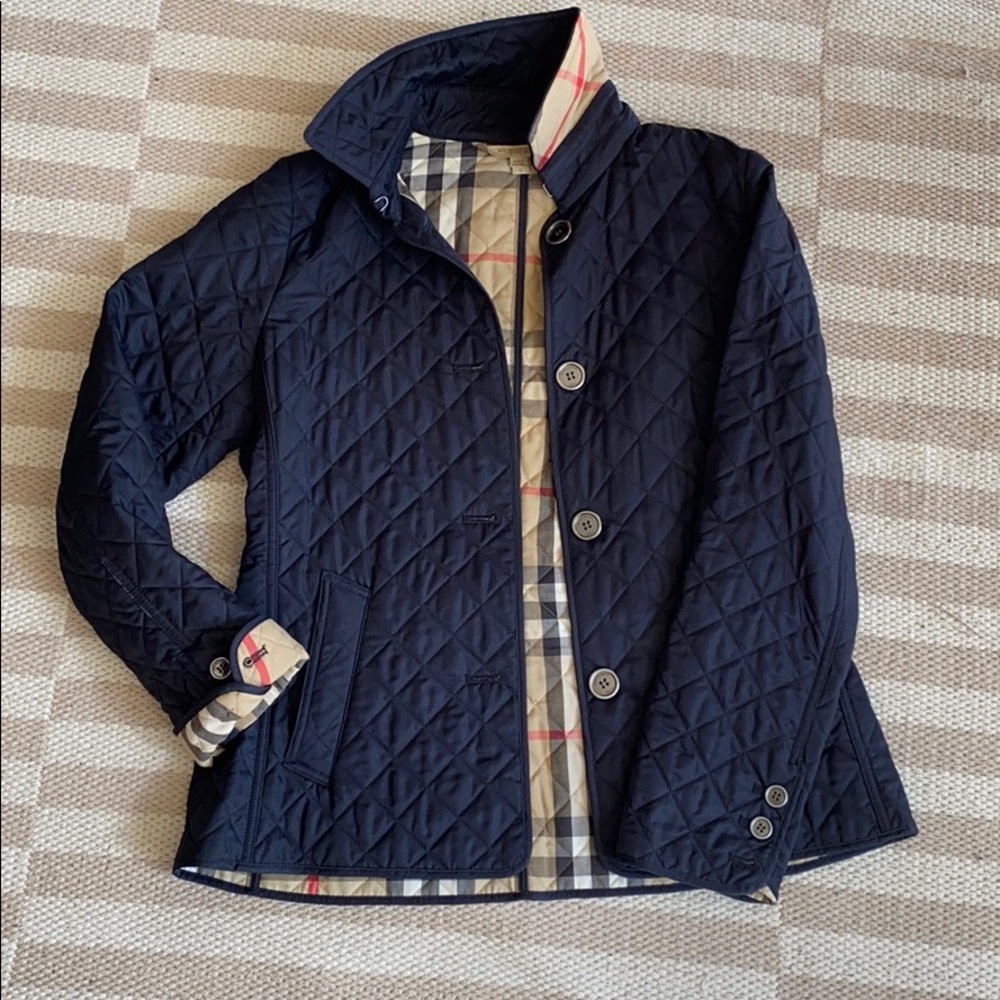 Burberry Britt Quilted Navy Jacket